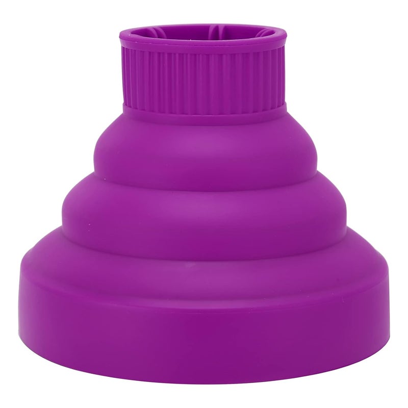 woobles Universal Hair Diffuser, Collapsible Hair Dryer Diffuser Portable Travel Folding Hair Blow Dryer Diffuser Curly or Wavy Hair Styling Tool Hair Dryer Diffuser Nozzle for Hair Dryers(purple) - Image 1